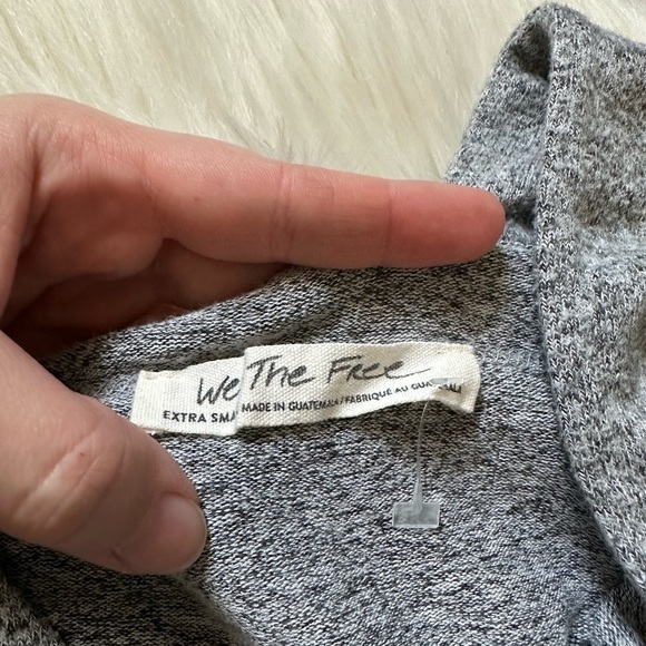 FREE PEOPLE Flaunt It Heather Grey One Shoulder Sweater Top - Picture 4 of 4